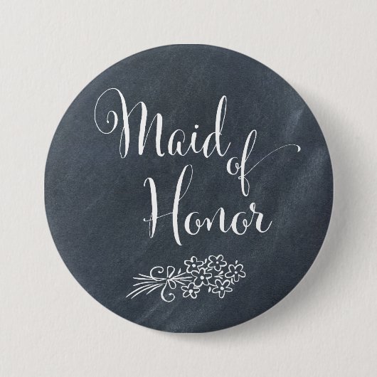 Chalkboard Maid of Honor Button (Voorkant)