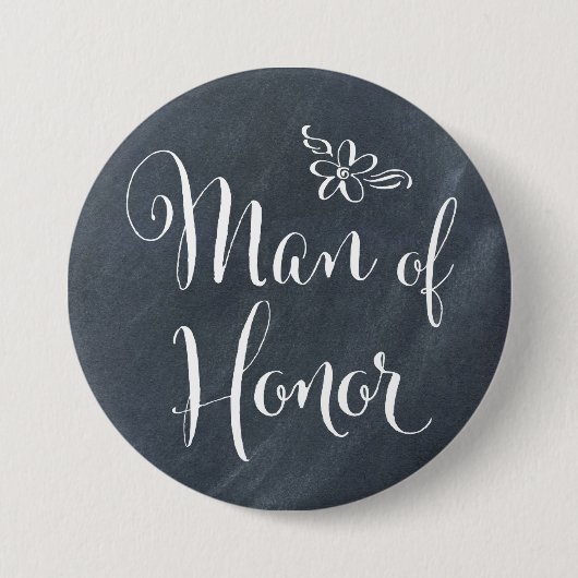 Chalkboard-Man van Honor Ronde Button 7,6 Cm (Voorkant)