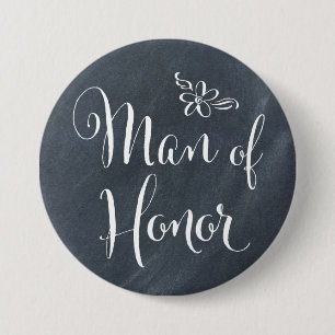 Chalkboard-Man van Honor Ronde Button 7,6 Cm