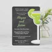 Chalkboard Margarita Party Invitation - Chalk Back Kaart (Staand voorkant)