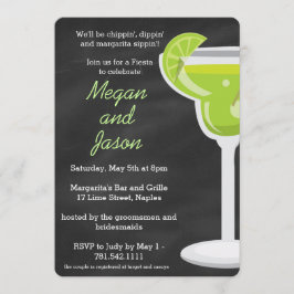 Chalkboard Margarita Party Invitation - Chalk Back Kaart