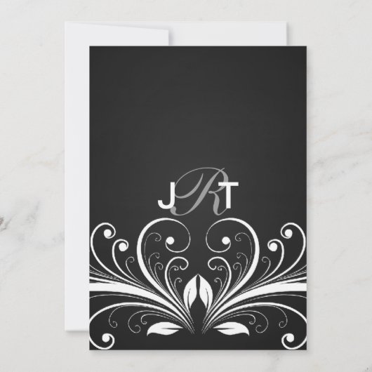 Chalkboard Marquee Wedding Invitations Kaart (Achterkant)