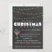 Chalkboard Martini Kerst Uitnodigingen (Voorkant)
