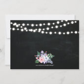 Chalkboard, Mason Jar 60th Birthday Invitation Kaart (Achterkant)