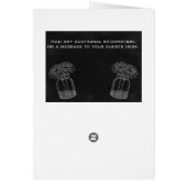 Chalkboard - Mason Jar and Daisies Wedding Program (Achterkant)