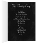 Chalkboard - Mason Jar and Daisies Wedding Program (Binnen (Rechts))