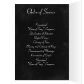 Chalkboard - Mason Jar and Daisies Wedding Program (Binnen (Links))