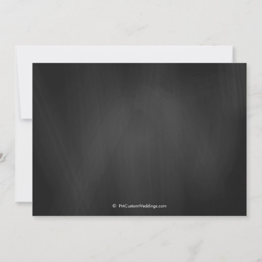 Chalkboard Mason Jar Bridal Shower Invitations Kaart (Achterkant)