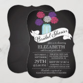 Chalkboard Mason Jar Bridal Shower Kaart (Voorkant / Achterkant)