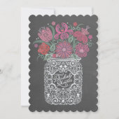 Chalkboard Mason Jar Bridal Shower Kaart (Voorkant)