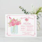 Chalkboard Mason Jar Bridal Shower Kaart (Staand voorkant)