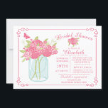Chalkboard Mason Jar Bridal Shower Kaart<br><div class="desc">Modern Mason Jar Bridal Shower Invitation met een landelijke metselaarpot gevuld met roze cottage rozen op een chique witte achtergrond met een bloemen- en vlinderaccent en een grillig lijst. Flip onze vrijgezellenfeest uitnodiging over naar het uitzichten van een bijpassende rug voor een extra speciale touch. Ideaal voor een rustiek chic...</div>