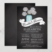 Chalkboard Mason Jar Bridal Shower Kaart (Voorkant / Achterkant)