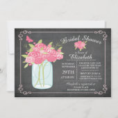 Chalkboard Mason Jar Bridal Shower Kaart (Voorkant)