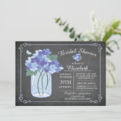 Chalkboard Mason Jar Bridal Shower Kaart (Staand voorkant)