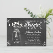 Chalkboard Mason Jar Bridal Shower Kaart (Staand voorkant)