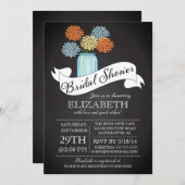 Chalkboard Mason Jar Bridal Shower Kaart (Voorkant / Achterkant)