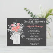 Chalkboard Mason Jar Bridal Shower Kaart (Staand voorkant)