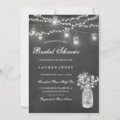Chalkboard Mason Jar Bridal Shower Kaart (Voorkant)