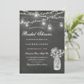 Chalkboard Mason Jar Bridal Shower Kaart (Staand voorkant)