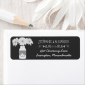 Chalkboard Mason Jar Bruiloft retour adres label (Insitu)