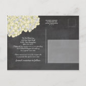 Chalkboard Mason Jar en Hydrangeas Bewaar de datum Aankondigingskaart (Achterkant)