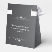 Chalkboard Mason Jar Floral Personalized Favor Box Bedankdoosjes (Achterkant)