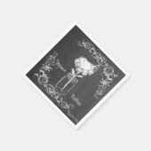 CHALKBOARD MASON JAR GARDEN WEDDING NAPKINS SERVETTEN (Hoek)