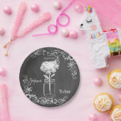 CHALKBOARD MASON JAR GARDEN WEDDING PAPIER BORDEN PAPIEREN BORDJE (Feest)