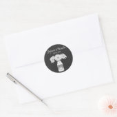 Chalkboard Mason Jar Gepersonaliseerde Favor Stick Ronde Sticker (Envelop)