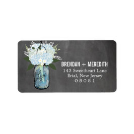 Chalkboard Mason Jar Hydrangeas | Wedding Etiket