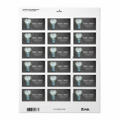 Chalkboard Mason Jar Hydrangeas | Wedding Etiket (Full Sheet)