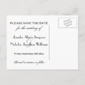 Chalkboard Mason Jar in Daisies Foto Sla de datum Aankondigingskaart (Achterkant)