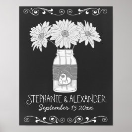 Chalkboard Mason Jar Personalized Poster