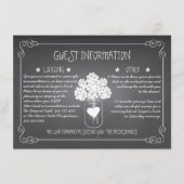 Chalkboard Mason Jar Rustic Guest-kaart Informatiekaartje (Voorkant)