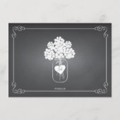 Chalkboard Mason Jar Rustic Guest-kaart Informatiekaartje (Achterkant)
