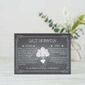Chalkboard Mason Jar Rustic Guest-kaart Informatiekaartje (Staand voorkant)