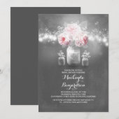 Chalkboard Mason Jar Rustic Lights vrijgezellenfee Kaart (Voorkant / Achterkant)