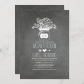 Chalkboard Mason Jar Rustieke bruiloft uitnodiging (Voorkant / Achterkant)