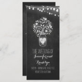 Chalkboard Mason Jar Trouwprogramma's Programmakaart (Voorkant / Achterkant)