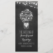 Chalkboard Mason Jar Trouwprogramma's Programmakaart (Voorkant)