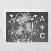 Chalkboard Mason Jar Typografie Invite Kaart (Achterkant)