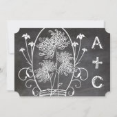 Chalkboard Mason Jar  Typografie Invite Kaart (Achterkant)