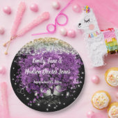 Chalkboard Mason Jar Ultra Violet Heart Leaf Tree Papieren Bordje (Feest)