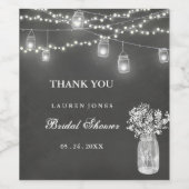 Chalkboard Mason Jar Vrijgezellenfeest Wijnlabel Wijn Etiket (Enkel label)