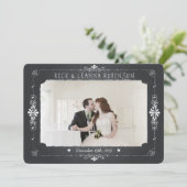 Chalkboard Mason Jar Wedding Foto Hartelijk dank Bedankkaart (Staand voorkant)