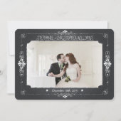 Chalkboard Mason Jar Wedding Foto Hartelijk dank Bedankkaart (Voorkant)