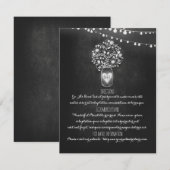 Chalkboard Mason Jar Wedding Information Kaart (Voorkant / Achterkant)