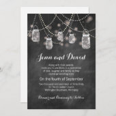 Chalkboard Mason Jar Wedding Invitation Kaart (Voorkant / Achterkant)