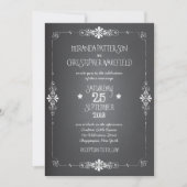 Chalkboard Mason Jar Wedding Invitation Kaart (Voorkant)